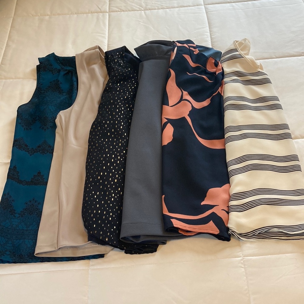 Six Ann Taylor tops sold together. All tops are size XSPetite.